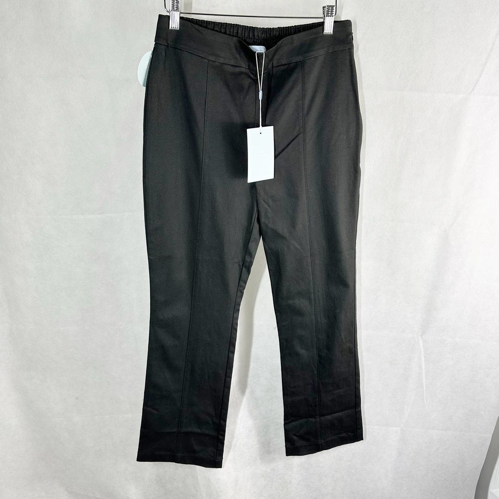 Hill House The Claire Pant Casual Black Stretch Cotton Size Medium
